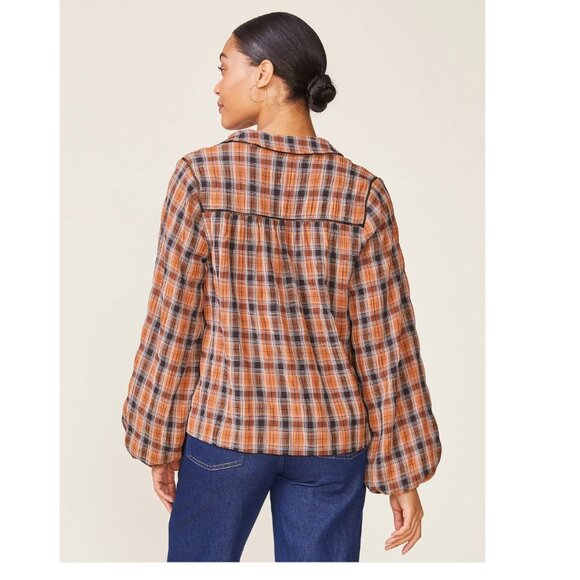 NWT Anthem The Label Button Down Plaid Top. Size small - Picture 3 of 12